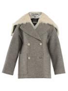 Proenza Schouler Faux Fur-trimmed Detachable-collar Wool Coat