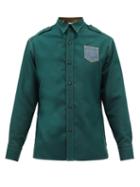 Maison Margiela - Patch-pocket Twill Shirt - Mens - Green