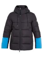 Matchesfashion.com Moncler - Drake Contrast Panel Quilted Down Jacket - Mens - Navy