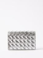 Bottega Veneta - Intrecciato Leather Cardholder Pouch - Womens - Silver
