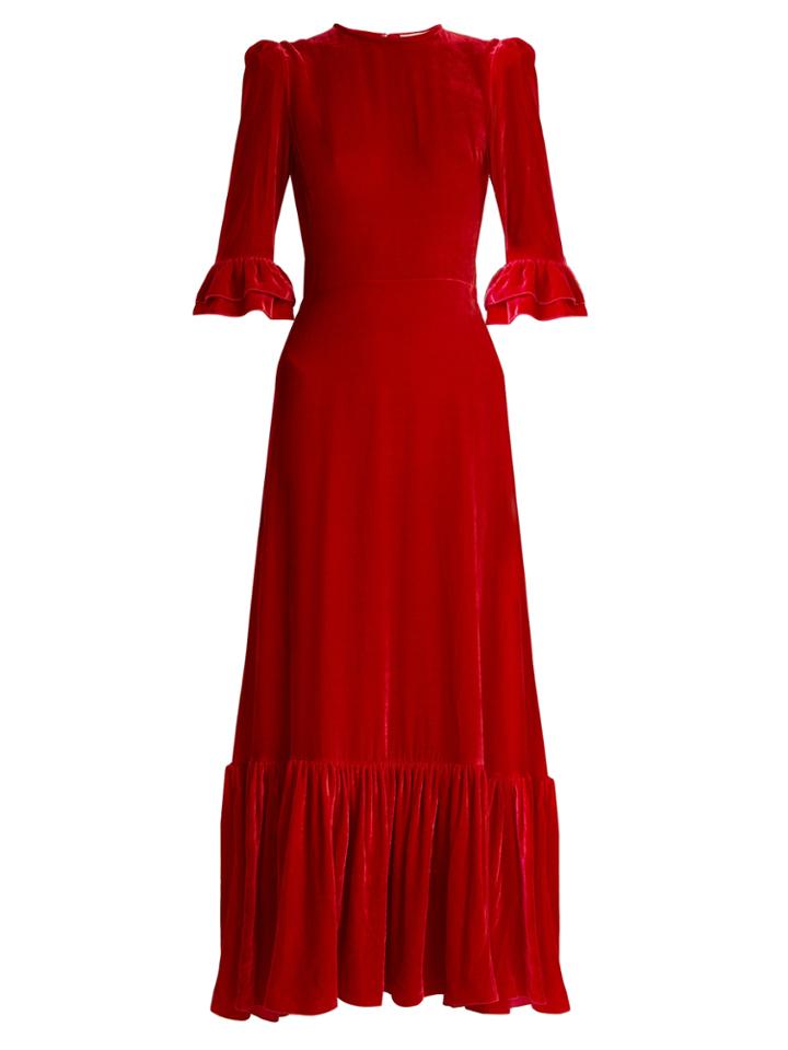 The Vampire's Wife Festival Ruffled Velvet Dress
