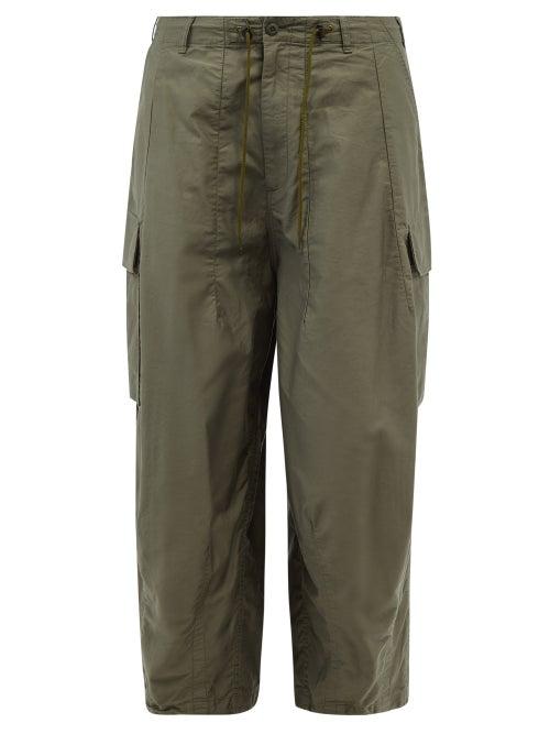 Needles - Cropped Cotton-twill Cargo Trousers - Mens - Green