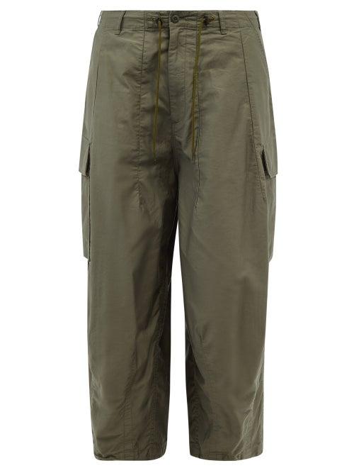 Needles - Cropped Cotton-twill Cargo Trousers - Mens - Green