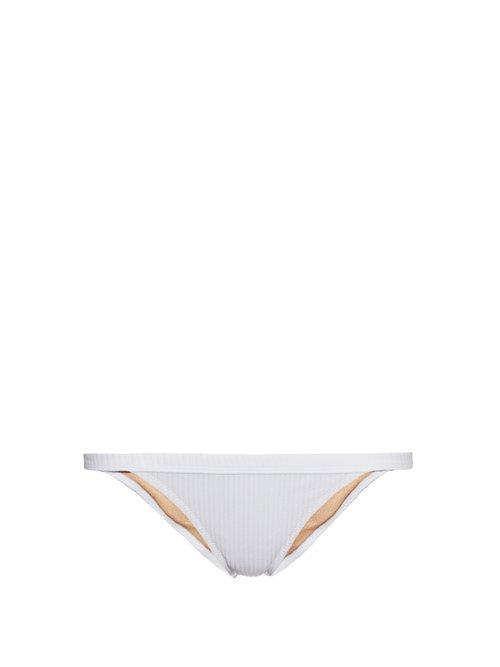 Matchesfashion.com Made By Dawn - Traveler Ribbed Bikini Briefs - Womens - White