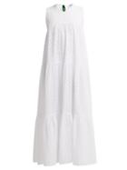 Matchesfashion.com My Beachy Side - La Esmeralda Broderie Anglaise Cotton Dress - Womens - White