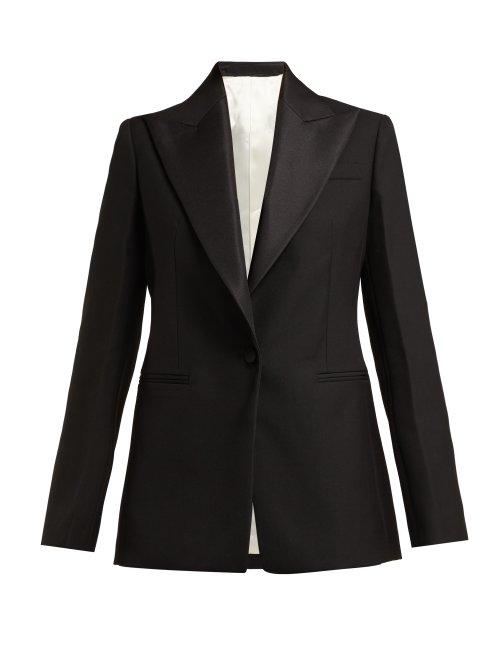 Matchesfashion.com Joseph - Steed Single Breasted Wool Grain De Poudre Blazer - Womens - Black