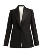 Matchesfashion.com Joseph - Steed Single Breasted Wool Grain De Poudre Blazer - Womens - Black