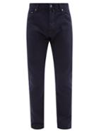 Jacob Cohn - Nick Garment-dyed Cotton-blend Chino Trousers - Mens - Blue