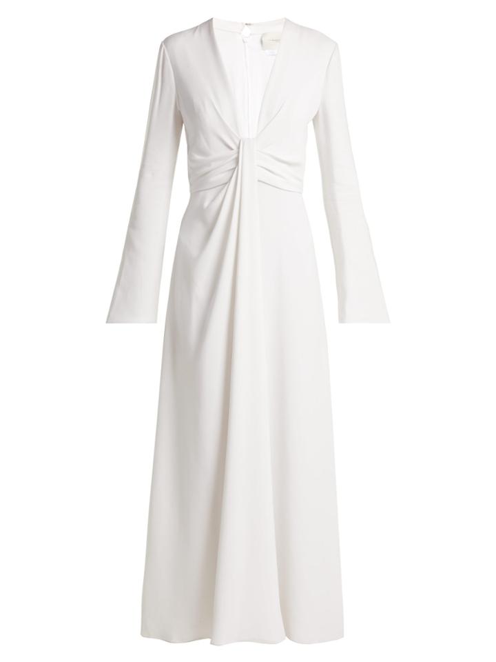 Carolina Herrera Draped Silk-georgette Dress