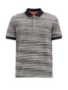 Matchesfashion.com Missoni - Space-striped Cotton-jersey Polo Shirt - Mens - Black Multi