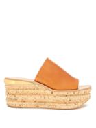 Chloé Camille Leather Wedge Mules