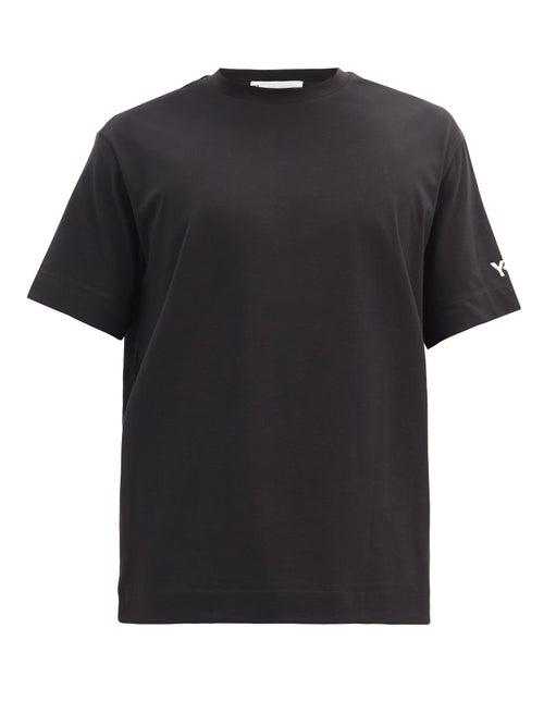 Matchesfashion.com Y-3 - Logo-print Cotton-jersey T-shirt - Mens - Black