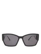 Matchesfashion.com Dior - 30montaigne Rectangle Acetate Sunglasses - Womens - Black Grey