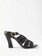 Khaite - Perth 80 Leather Sandals - Womens - Black