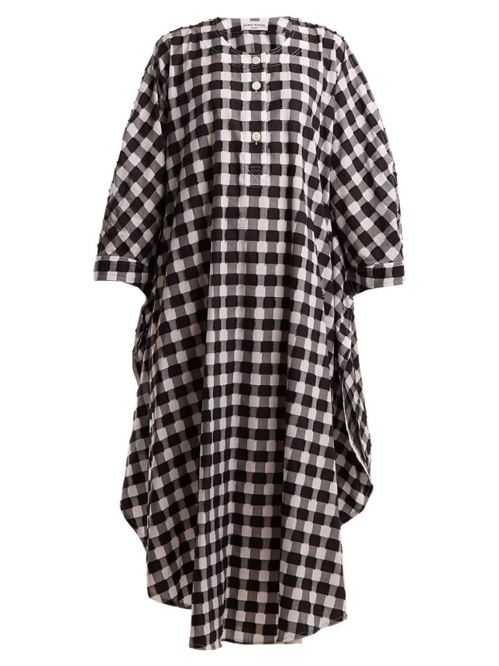 Sonia Rykiel Gingham Fil-coup Cotton Long Dress