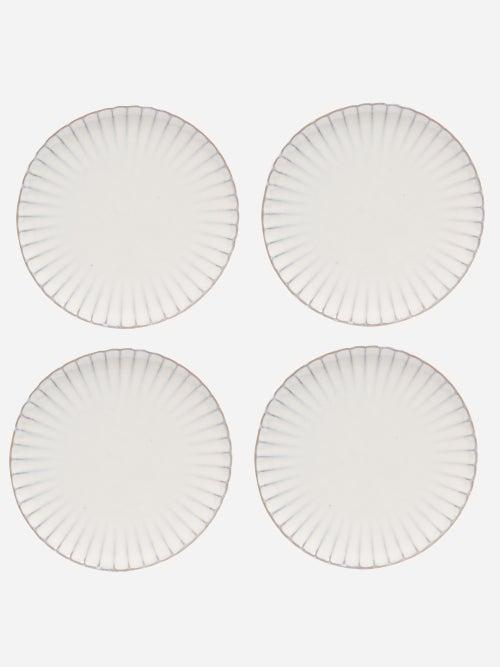Serax - Set Of Four Inku Stoneware Side Plates - White