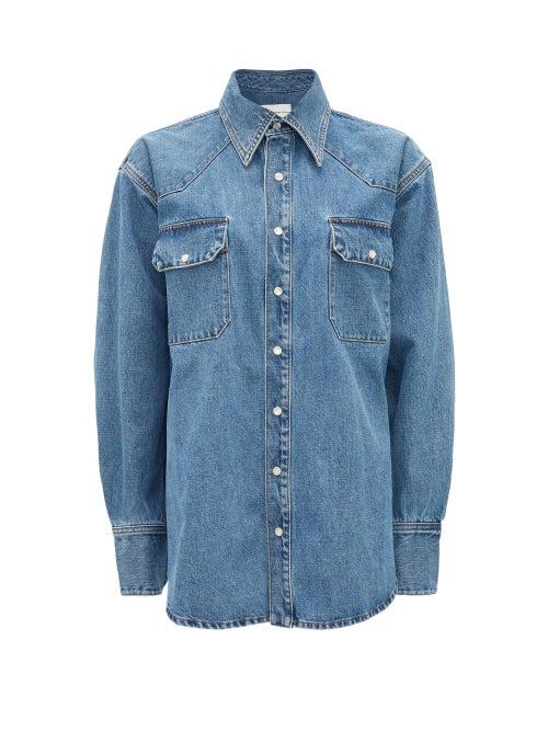 Matchesfashion.com Matthew Adams Dolan - Western Denim Shirt - Womens - Denim