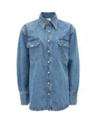 Matchesfashion.com Matthew Adams Dolan - Western Denim Shirt - Womens - Denim