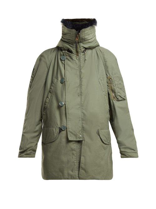 Matchesfashion.com Myar - Us Army Vintage Cotton Blend Parka - Womens - Grey