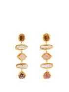 Matchesfashion.com Sylvia Toledano - Multi Stone And Faux Pearl Drop Clip Earrings - Womens - Multi