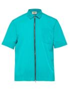Matchesfashion.com Everest Isles - Zip Up Beach Shirt - Mens - Blue