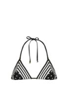 Stella Mccartney Polka-dot And Striped Triangle Bikini Top