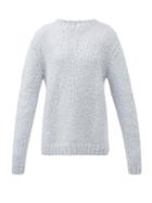 Matchesfashion.com Gabriela Hearst - Lawrence Round-neck Cashmere Sweater - Womens - Light Blue