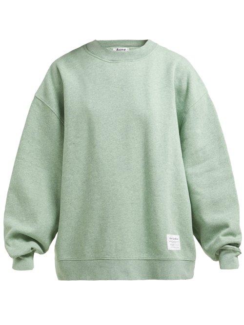 Matchesfashion.com Acne Studios - Fyona Loose Fit Cotton Jersey Sweatshirt - Womens - Green