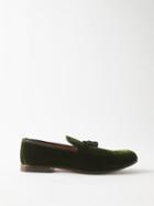 Tom Ford - Velvet Tasselled Loafers - Mens - Olive Green