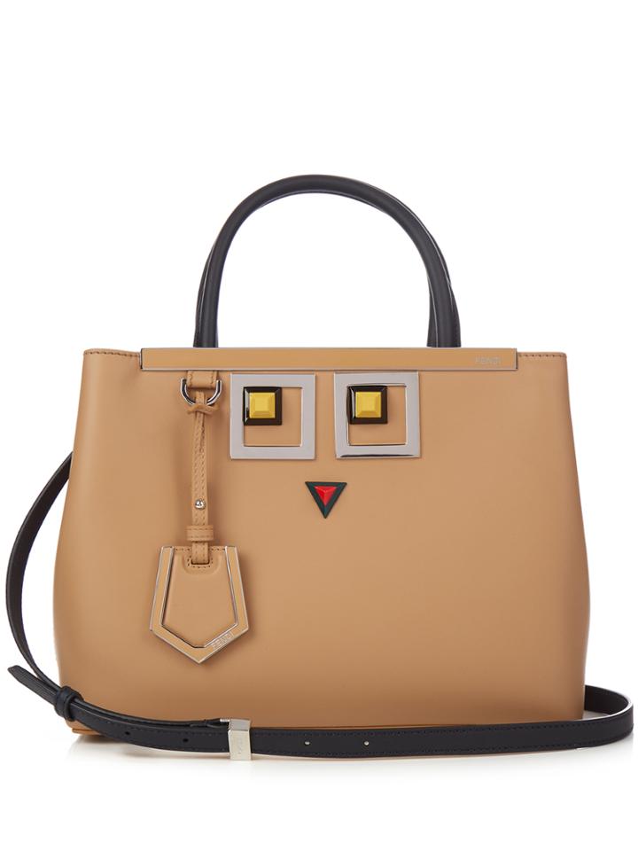 Fendi Petite 2jours Hypnoteyes Leather Tote