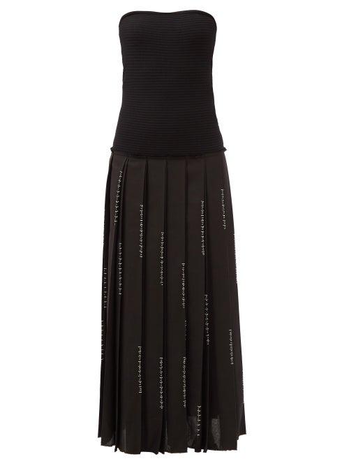 Gabriela Hearst - Marcell Off-the-shoulder Wool-blend Dress - Womens - Black