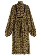Rochas Floral-print Silk Crepe De Chine Midi Dress