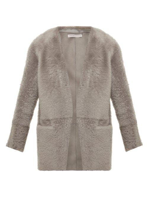 Matchesfashion.com Ins & Marchal - Egypte Collarless Shearling Jacket - Womens - Grey