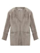 Matchesfashion.com Ins & Marchal - Egypte Collarless Shearling Jacket - Womens - Grey