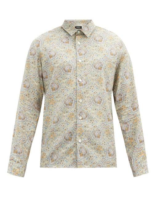 Matchesfashion.com A.p.c. - Hector Paisley-print Cotton-poplin Shirt - Mens - Multi
