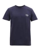 A.p.c. - Raymond Logo-embroidered Cotton T-shirt - Mens - Navy