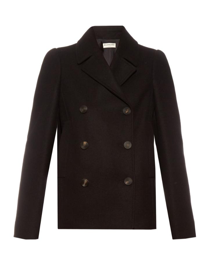 Balenciaga Double-breasted Wool-blend Pea Coat