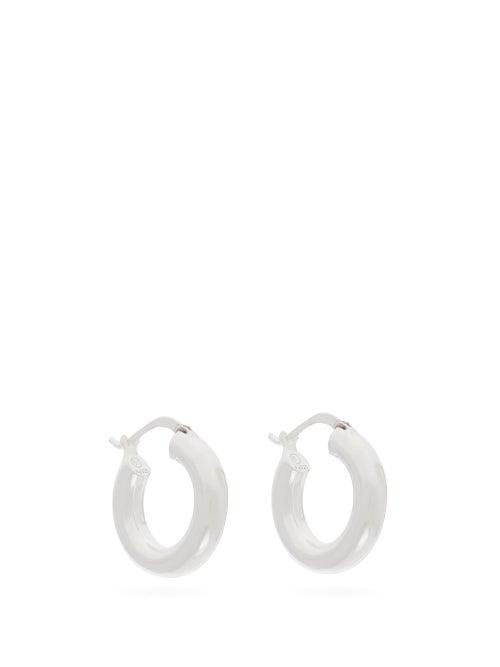 Matchesfashion.com Bottega Veneta - Chunky Hoop Earrings - Womens - Silver