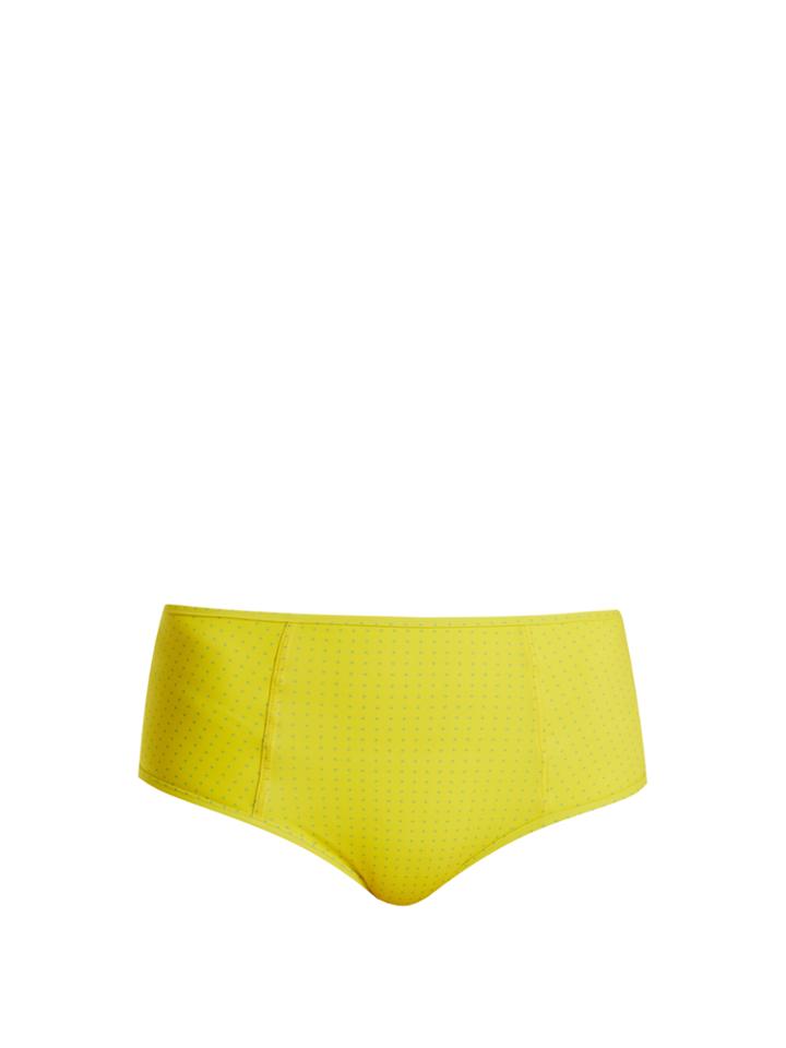 Diane Von Furstenberg Rosin Dot-print High-rise Bikini Briefs