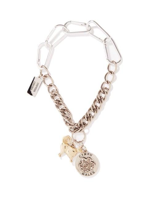 Matchesfashion.com Chopova Lowena - Wales Charm Choker - Womens - Silver Gold