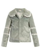 Shrimps Ezra Lace-trimmed Faux-fur Coat