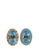 Alison Lou Diamond, Topaz, Enamel & Yellow-gold Earrings
