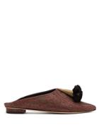 Sanayi 313 Floral-brocade Backless Slipper Shoes
