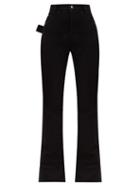 Matchesfashion.com Bottega Veneta - High-rise Flared Jeans - Womens - Black