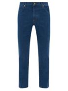 Matchesfashion.com Gucci - Mickey Mouse Patch-embroidered Jeans - Mens - Blue