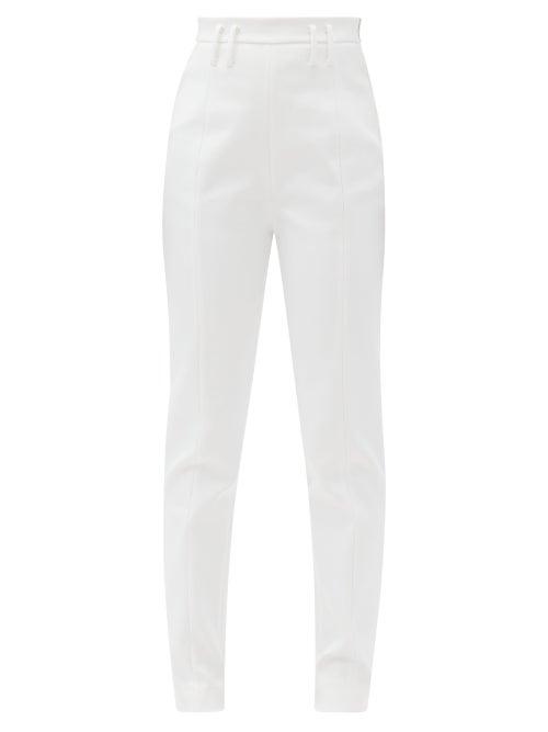 Matchesfashion.com Khaite - Reba High-rise Slim-leg Trousers - Womens - Ivory