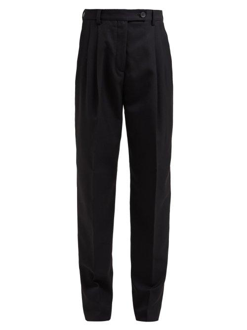 Matchesfashion.com Acne Studios - Pati Straight Leg Wool Blend Trousers - Womens - Black