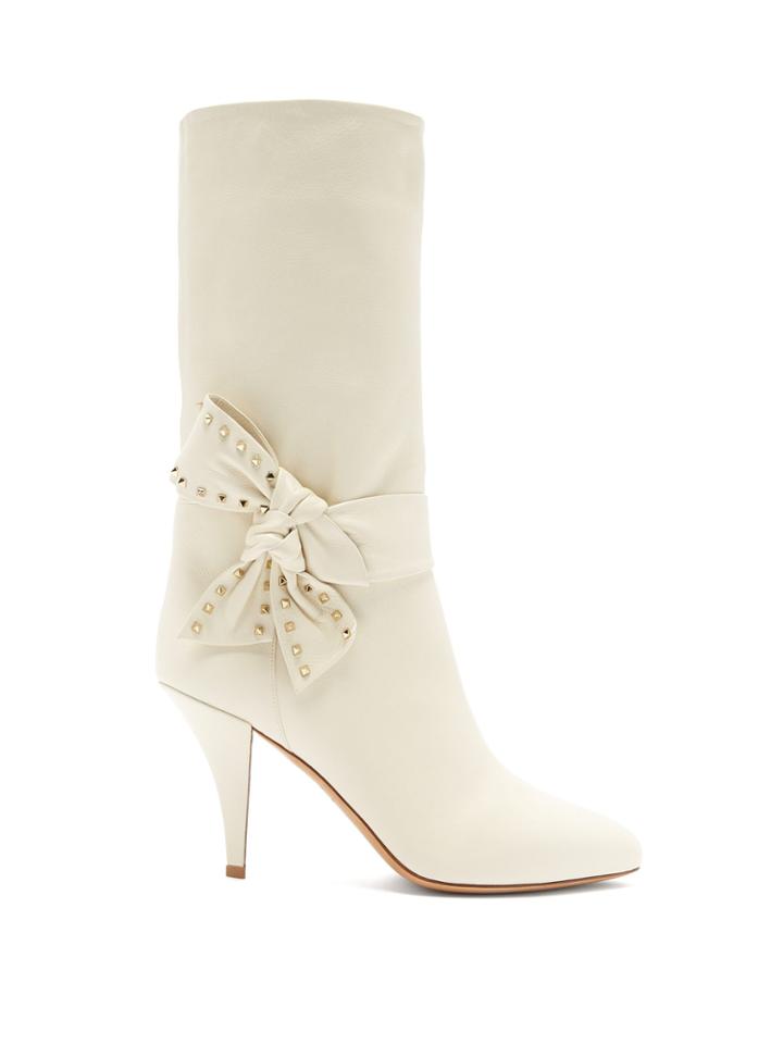Valentino Bow-embellished Leather Boots