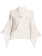 Issey Miyake Fringed Pleated Cropped Jacket