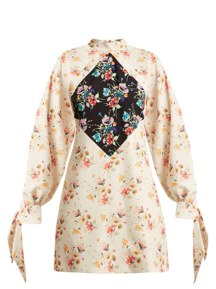 Christopher Kane Archive Floral-print Crepe Mini-dress